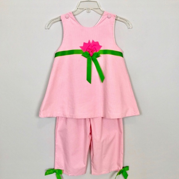 Beanstalk Originals Other - Girls Pink Gingham Boutique Outfit